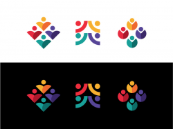 Abstract Human logo by bhupesh on Dribbble