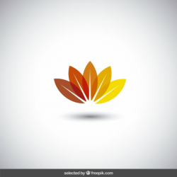 Abstract logo made with leaves | free vectors | UI Download