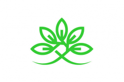 Modern abstract leaf logo