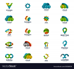Set of abstract logo icons