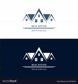 Real estate logo design house abstract concept