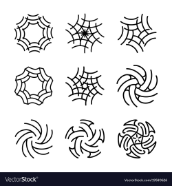 Simple line shapes set abstract logos labels and