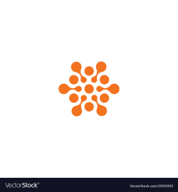 Abstract sun orange color related circles logo