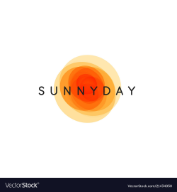 Sunny day abstract sun logo template