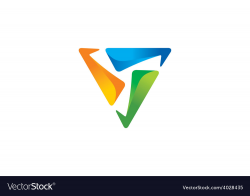 3D triangle technology abstract logo