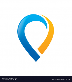 GPS position icon abstract logo