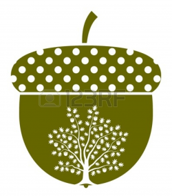 oak tree in acorn isolated on | Clipart Panda - Free Clipart ...