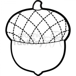 clip art of black white acorn vector illustration clipart. Royalty-free  clipart # 387192