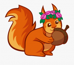 Squirrel Clip Art - Squirrel With Acorn Clip Art #98607 ...