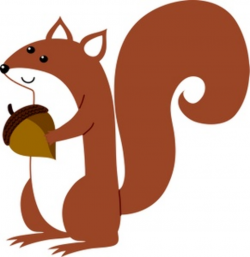 A Squirrel Holding An Acorn | Weather Clipart