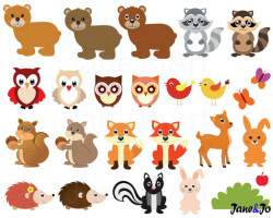 60 Woodland clipart Woodland clip artWoodland animals by ...