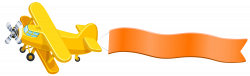 Airplane with Banner PNG Clip Art Image | Gallery Yopriceville ...
