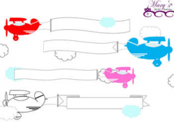 Free Plane With Banner Clipart, Download Free Clip Art, Free Clip ...