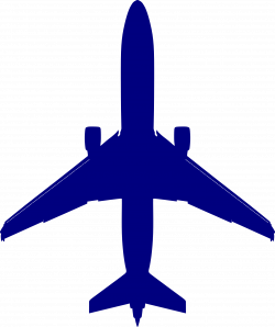 Blue airplane clipart free image