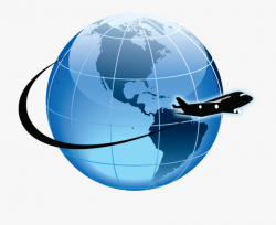 Earth Clipart Airplane - Transparent Globe With Airplane, Cliparts ...