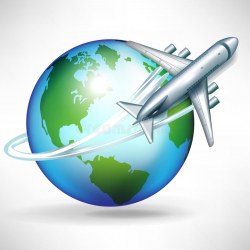 Plane Circling Globe Clipart & Free Clip Art Images #12112 ...