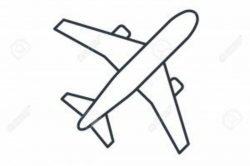 Airplane clipart outline 4 » Clipart Portal