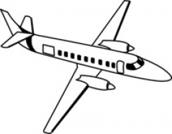 Free Black and White Aircraft Outline Clipart - Clip Art Pictures ...