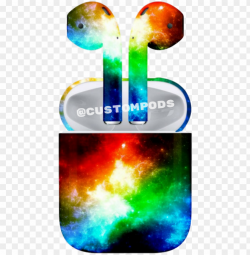 rainbow supernova custompods™ - rainbow airpods PNG image ...