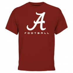 Men\'s Crimson Alabama Crimson Tide Personalized Football Logo T-Shirt