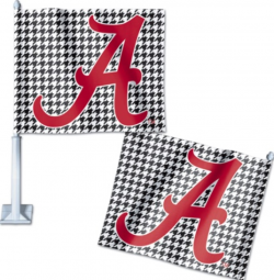 Alabama Crimson Tide A Logo Houndstooth WinCraft Premium Car ...