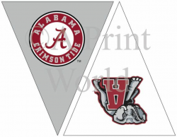Alabama Roll Tide printable flags with University of Alabama ...