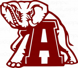 SVG Alabama Elephant Alabama Crimson Tide Roll by ...
