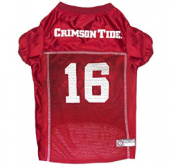 Pets First NCAA ALABAMA CRIMSON TIDE Pet Jersey. - College Pet Jersey. -  Football Dog Jersey. - Alabama Crimson Tide Dog Jersey. 6 Sizes available.  - ...