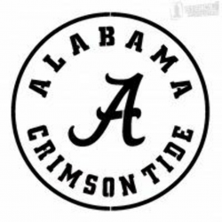 Alabama Crimson Tide Stencil | Alabama football logo ...