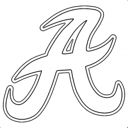 alabama a template | alabama football a text outline ...