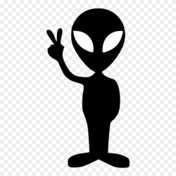 Image/svg Xml - Alien Giving Peace Sign Clipart (#1844182) - PinClipart