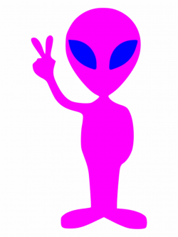Alien Clipart Pink Alien - Hello Earthling, Transparent Png Download ...