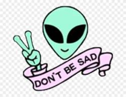 Alien Sad Happy Rad Pink Green Cute Kawaii Space Clipart (#2508491 ...