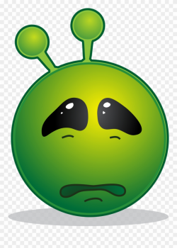 Smiley Green Alien Sad - Alien Smiley Animated Gifs Clipart ...