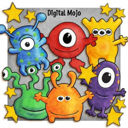 Aliens Clipart and Digital Paper | Drawing & art ideas | Clip art ...