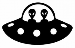 Amazon.com: Alien Spaceship UFO Vinyl Decal Sticker (BLACK ...