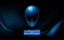 Wallpaper : logo, blue, Alienware, darkness, screenshot ...