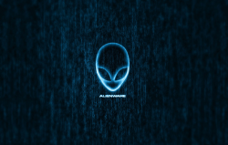 Wallpaper logo, alien, blue, brand, head, alienware images ...