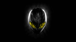 Alienware EclipseHead (Black & Yellow) HD Wallpaper
