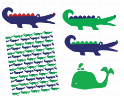 Preppy Alligator Clipart - Clip Art Library