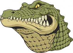 Scary Aggressive Angry Agitated Swamp Crocodile Alligator Cartoon Vinyl  Decal Sticker (2\