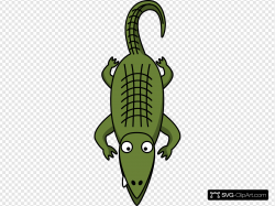 Simple Cartoon Alligator Clip art, Icon and SVG - SVG Clipart