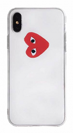 CDG Small Logo Transparent iPhone Case | Hype, Streetwear, Designer, Heart,  Stylish | for iPhone 7/8, iPhone 7 Plus/8 Plus, iPhone X/XS, iPhone XR, ...