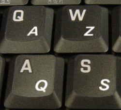 French (Azerty) Stickers for Keyboard Transparent White Letters for Any Pc  Computer Laptop Desktop Keyboards