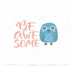 Amazon.com: Lunarable Be Awesome Tapestry Queen Size ...