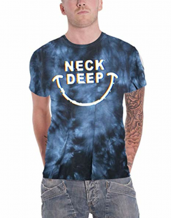 Amazon.com: Neck Deep T Shirt Hazy Smile Face Band Logo ...