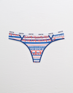 Aerie Cotton Logo Thong Undie