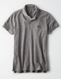 AE Logo Brushed Pique Polo Shirt