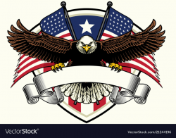 Bald eagle design holding the blank ribbon with