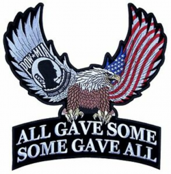 Details about Patriotic POW-MIA American Eagle Flag Embroidered Biker Patch  Large FREE SHIP